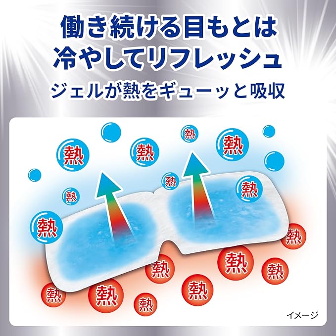 Kobayashi Netsusama Cooling Eye Mask Gel Sheets – For Tired Eyes, Cooling Gel, 5 Sheets