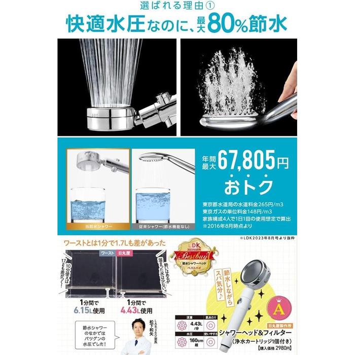 Himaroya Chlorine-Removing Shower Head for skin care