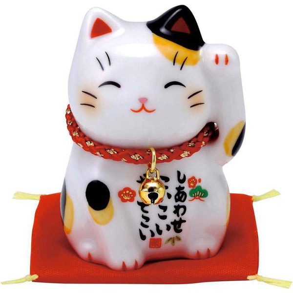 Maneki Neko – Fortune Cat with Colorful Design, Vintage Style