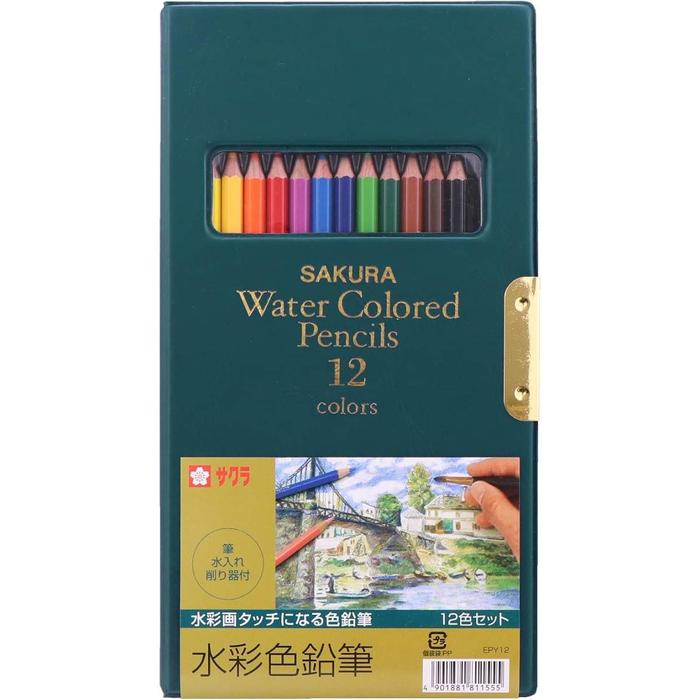 SAKURA Watercolor Colored Pencils 12 Colors