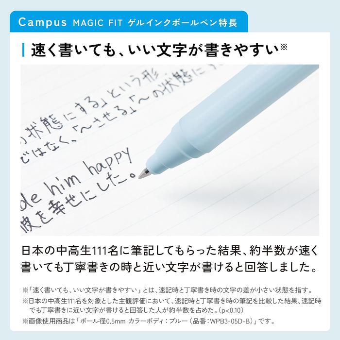KOKUYO Campus Magic Fit Gel Ink Ballpoint Pen 8-Color Set – 0.4mm / 0.5mm