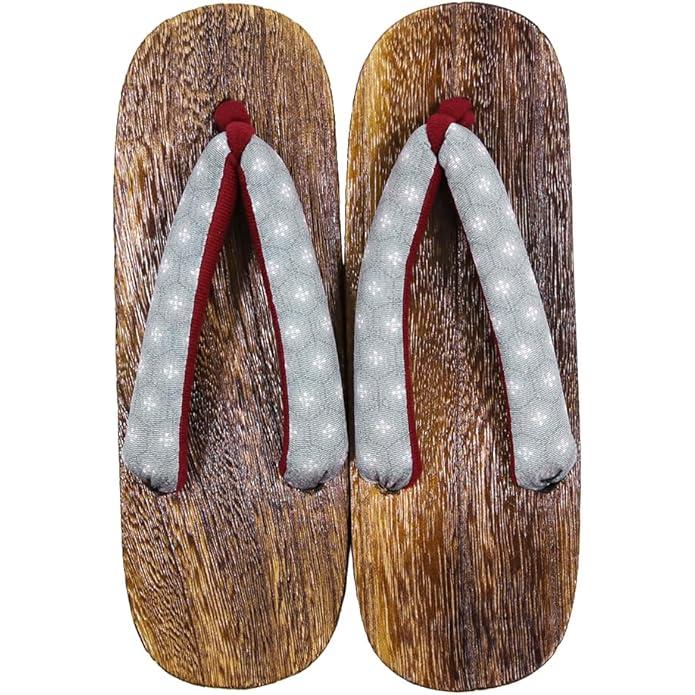 Kyoetsu Women's Geta Clogs – Grilled Paulownia Base, Soft Strap, Multiple Sizes