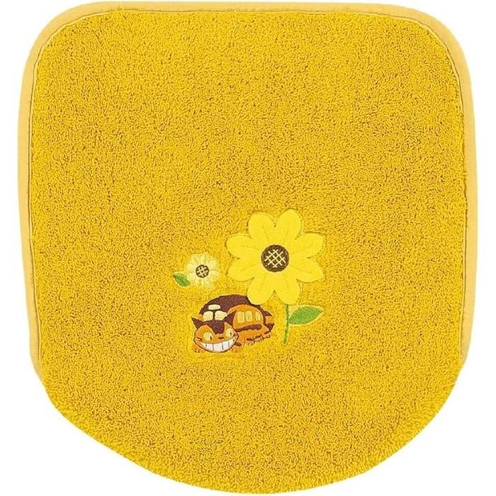 My Neighbor Totoro Catbus Toilet Mat – Antibacterial Acrylic, Non-Slip, Ghibli Bathroom Collection (Yellow, 58 × 60 cm)