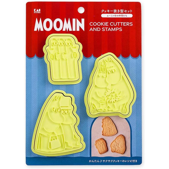 JAPAN MOOMIN COLLECTION-KAI Moomin Cookie Cutter Set – Moomin Valley Friends Themed Baking Mold Set