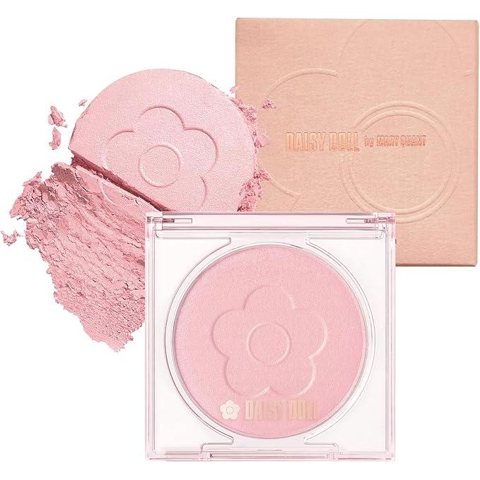 DAISY DOLL by MARY QUANT Powder Blush – Soft Focus, Buildable Color, Glossy Natural Finish [Alcohol-free]