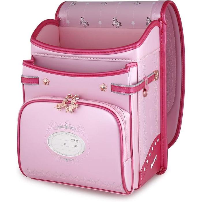 Coulomb Unicorn Japanese Randoseru School Backpack for Girls – Pearl Finish, A4 Compatible