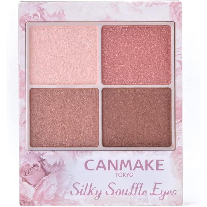 CANMAKE Silky Souffle Eyes 4-Color Eyeshadow Palette – Soft Matte & Pearl Finish