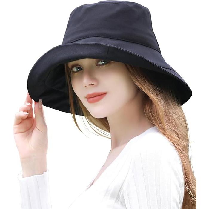 THE CLASSIC TOKYO Elegant UV Protection Hat for Women – 100% UV Cut & Full Light Blocking Cotton Sun Hat