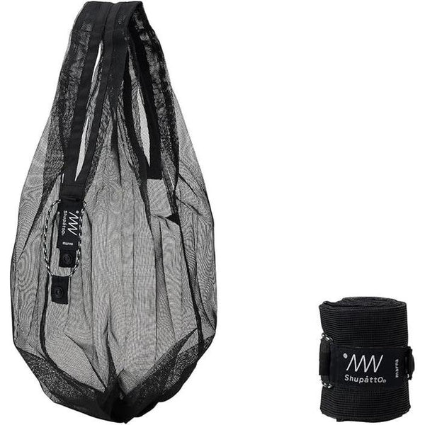 Marna Shupatto Mesh Bag – Foldable Eco Bag (9 L / 25 L), Black