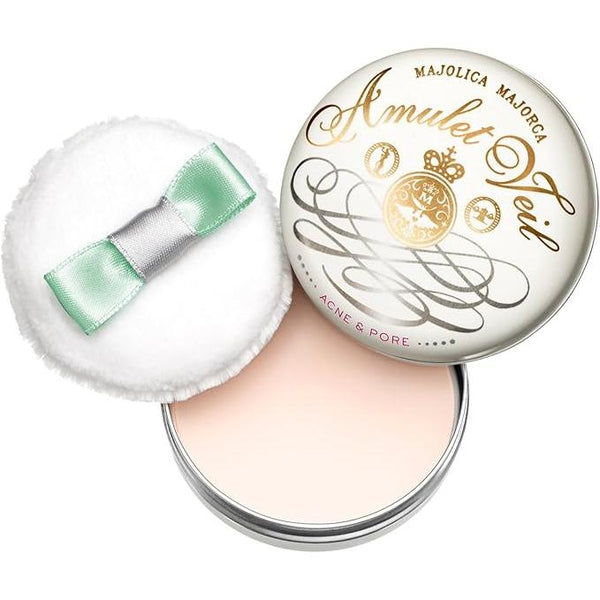 MAJOLICA MAJORCA Amulet Veil Medicated Face Powder 7g | Acne & Shine Control | Day & Night Use | Non-Comedogenic [With alcohol]