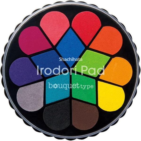 Shachihata Irodori Pad – Bouquet Type, 12 Colors, HPR-15BA
