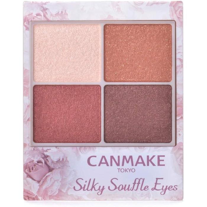 CANMAKE Silky Souffle Eyes 4-Color Eyeshadow Palette – Soft Matte & Pearl Finish