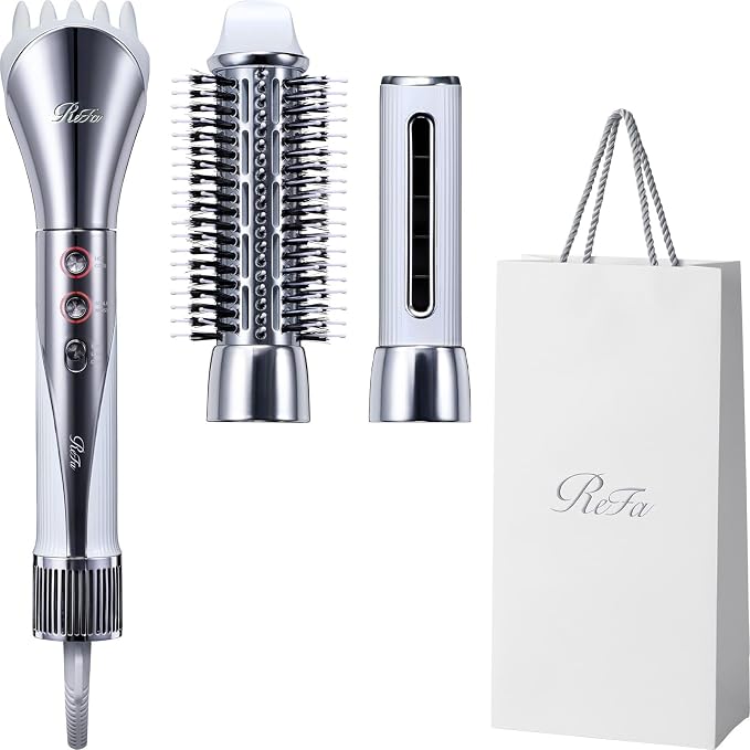ReFa BEAUTECH RESETTER + Dedicated Holder Set – Japanese Stick Hair Dryer & Styling System