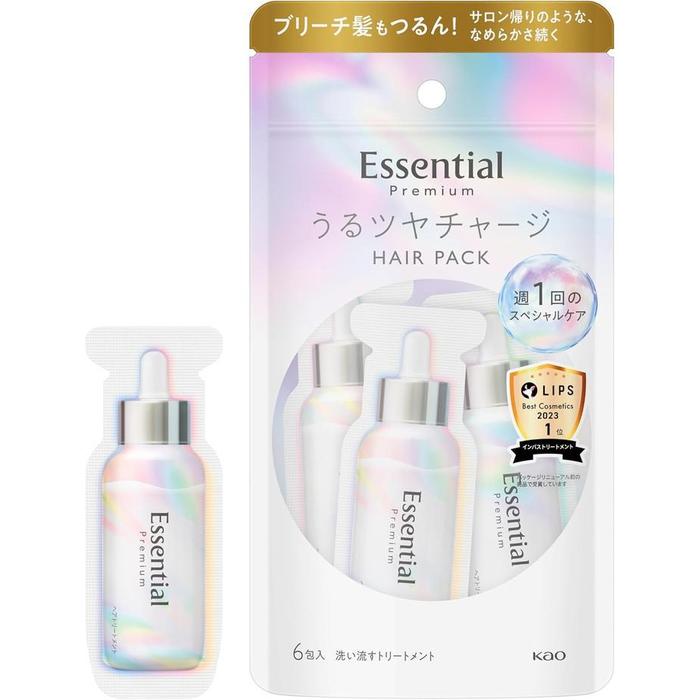 BESTSELLER! Essential The Beauty Uru-Tsuya Charge Hair Pack 9 g × 6 (With Alcohol)