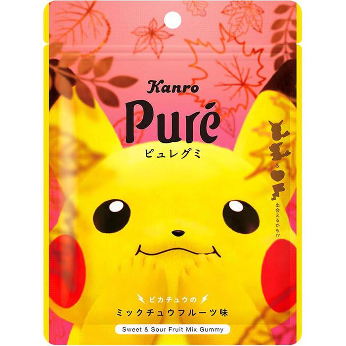 Kanro Pure Gummy Pokémon Pikachu Mixed Fruits Flavor 52g