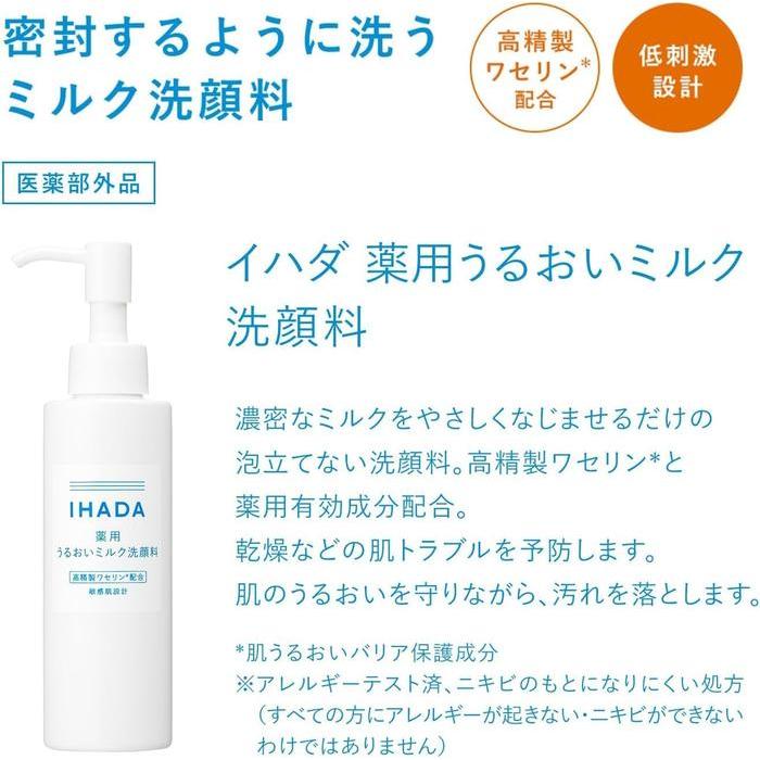 IHADA Moist Milk Cleanser for Sensitive & Dry Skin – Dipotassium Glycyrrhizate (No Alcohol)140ml