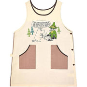 St.Lady’s Moomin Apron (Unisex) Moomin & Snufkin Brown/Beige