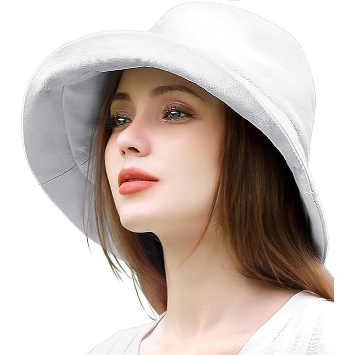 THE CLASSIC TOKYO Elegant UV Protection Hat for Women – 100% UV Cut & Full Light Blocking Cotton Sun Hat