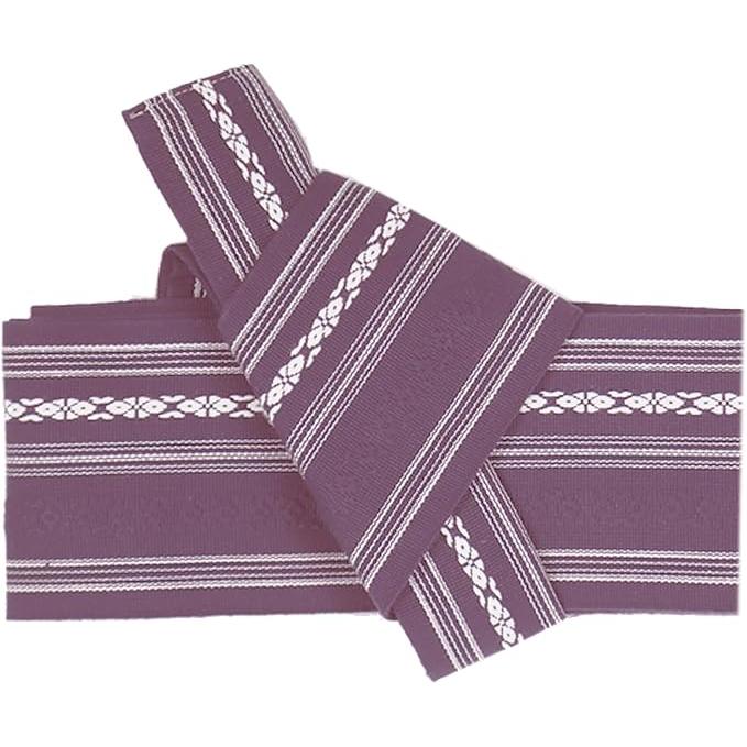 TOUWA Cotton Obi – Kenjo Pattern, Easy-Fit Kimono Belt (Available in 8 Colors)