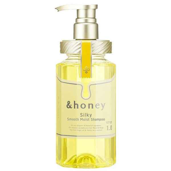 &Honey Silky Smooth Moisture Shampoo - Smoothing hair shampoo based on honey 445ml [Alcohol-free]