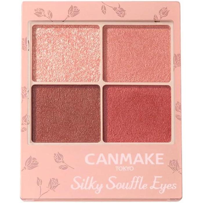 CANMAKE Silky Souffle Eyes 4-Color Eyeshadow Palette – Soft Matte & Pearl Finish