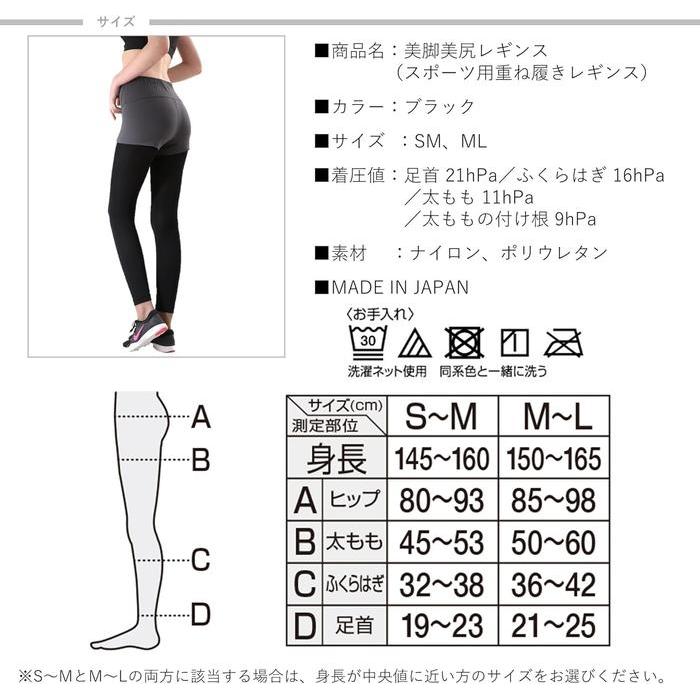 Slim Walk View Beauty Legs & Beautiful Butt Compression Leggings – Black (S–M, M–L, L–XL)
