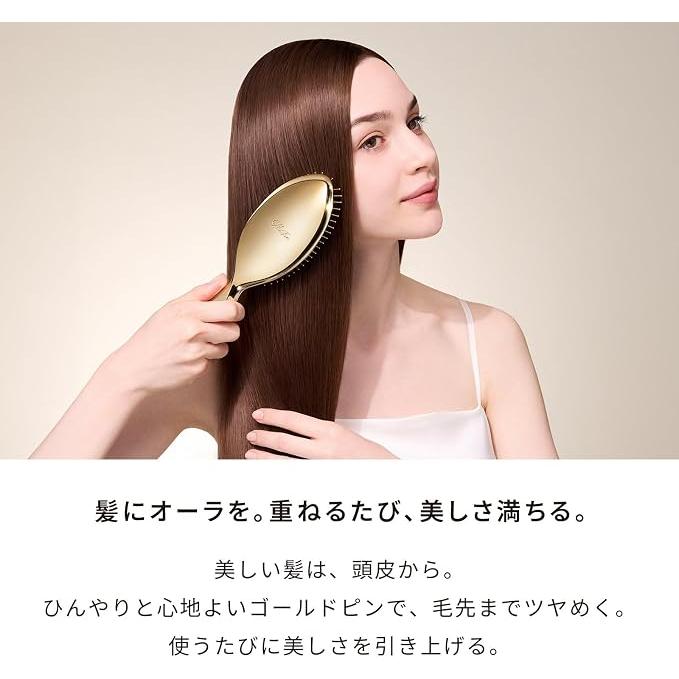 ReFa AURA Hair Brush – 24K Gold-Coated Pins