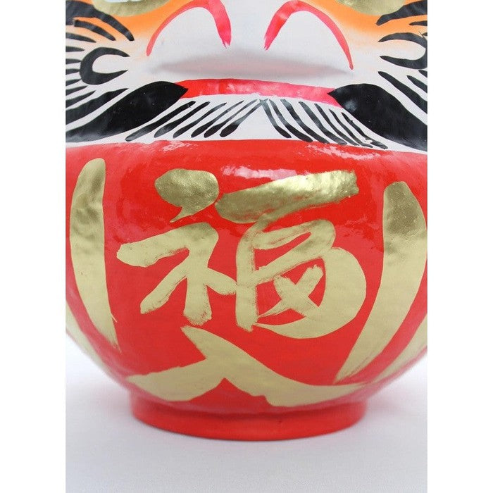 Takasaki Daruma Ornament – Prosperity &Fortune Red 3rd Size (12x11x15cm)