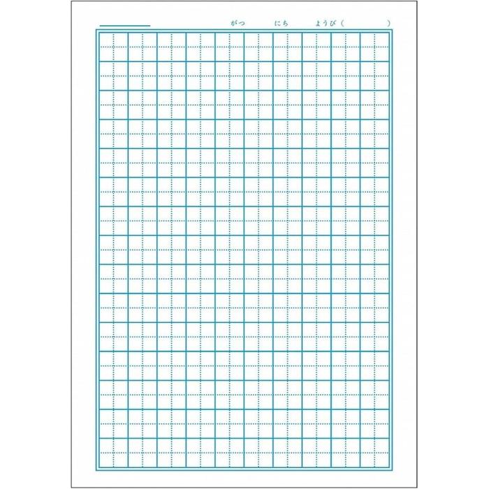 Showa Pokemon Study Notebook – B5, 15 Squares with Cross Leader, Hiragana & Kanji Practice