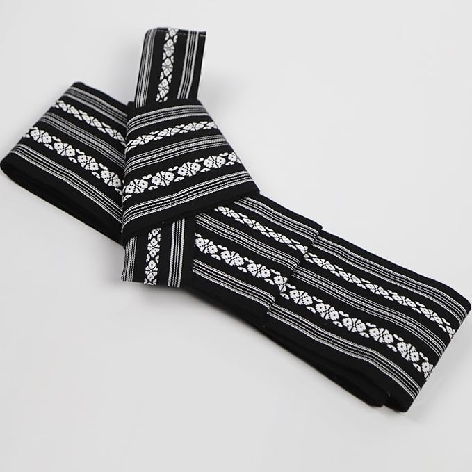 TOUWA Cotton Obi – Kenjo Pattern, Easy-Fit Kimono Belt (Available in 8 Colors)