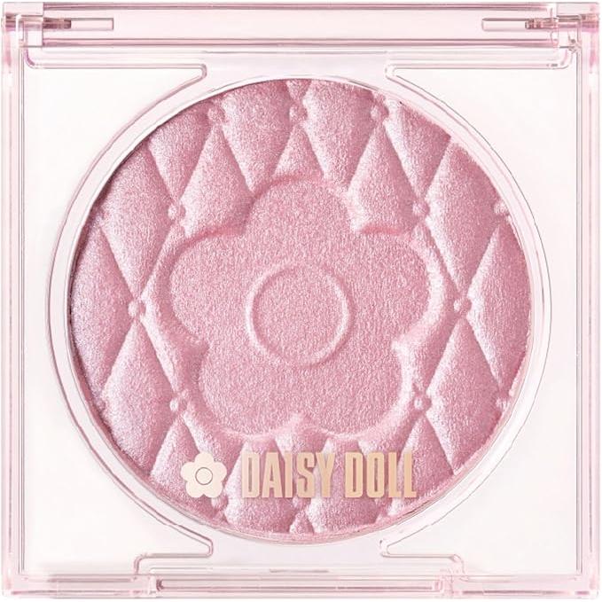 DAISY DOLL by MARY QUANT Powder Blush – Soft Focus, Buildable Color, Glossy Natural Finish [Alcohol-free]