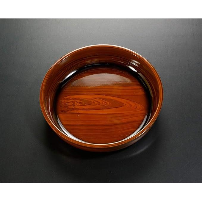 TATSU-CRAFT Pastry Bowl Heathered 24cm No Lid | Japanese Kishu Lacquerware Candy & Cookie Dish