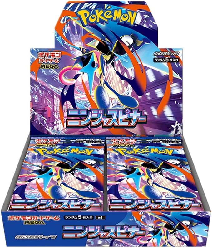 寶可夢卡牌遊戲 MEGA 擴展包 忍者旋轉增強盒 – 30 包（日本版）