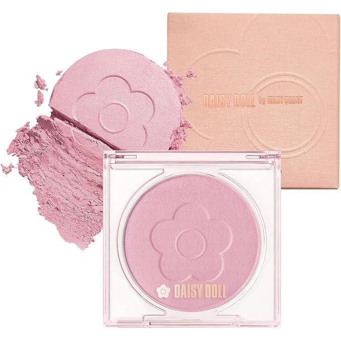 DAISY DOLL by MARY QUANT Powder Blush – Soft Focus, Buildable Color, Glossy Natural Finish [Alcohol-free]