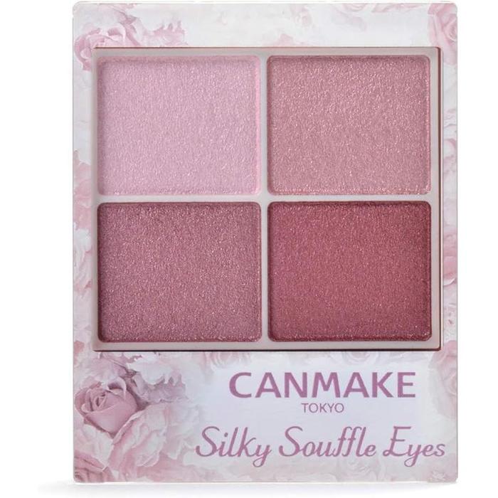 CANMAKE Silky Souffle Eyes 4-Color Eyeshadow Palette – Soft Matte & Pearl Finish