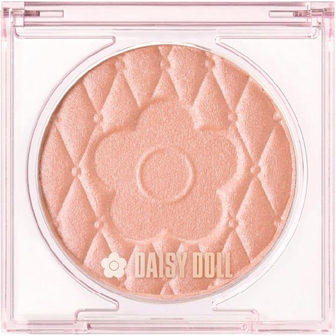 DAISY DOLL by MARY QUANT Powder Blush – Soft Focus, Buildable Color, Glossy Natural Finish [Alcohol-free]