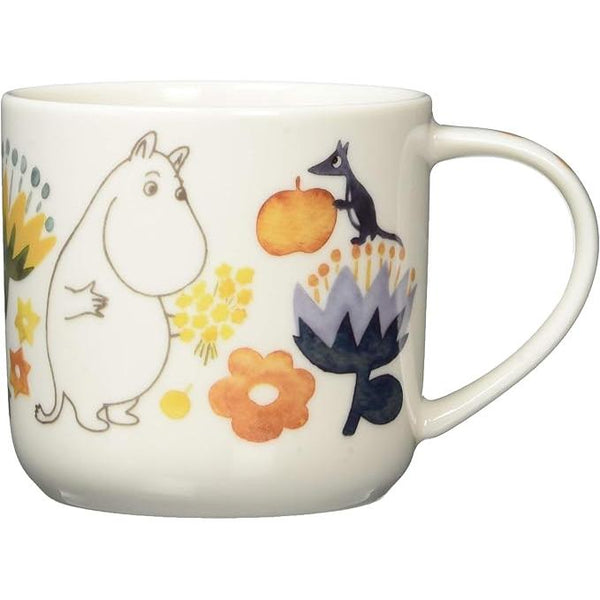 Yamaka Shoten MOOMIN "Herbarium" Mug Moomin Pattern White 350ml