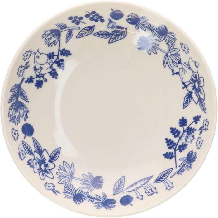 JAPANESE COLLECTION-MOOMIN "Blue Flora" Bowl Set, 17cm, 3-Piece