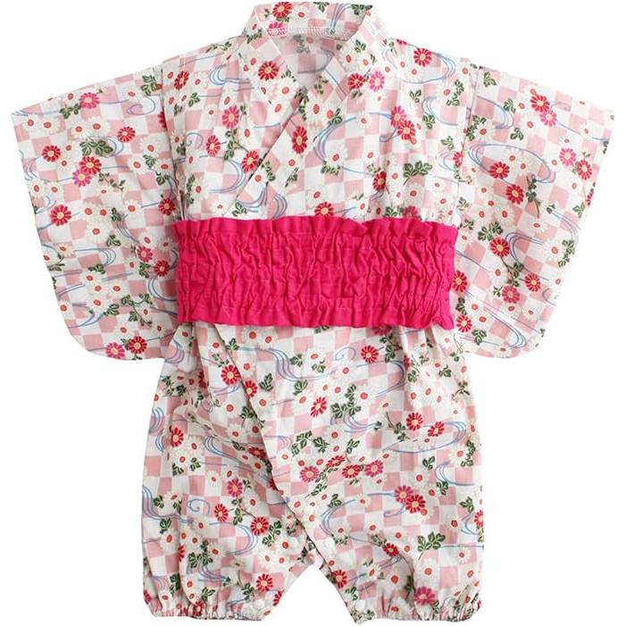KISBINI Baby Kimono Romper – Yukata Style Summer Outfit for Boys & Girls