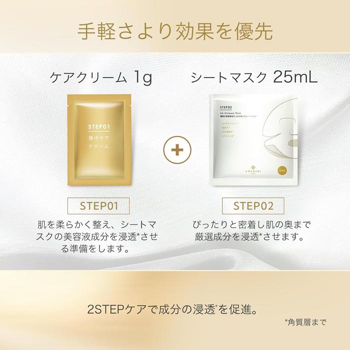 CocochiCosme Facial Essence Mask – Hydrating & Brightening Skincare, 5 Sheets (No Alcohol)