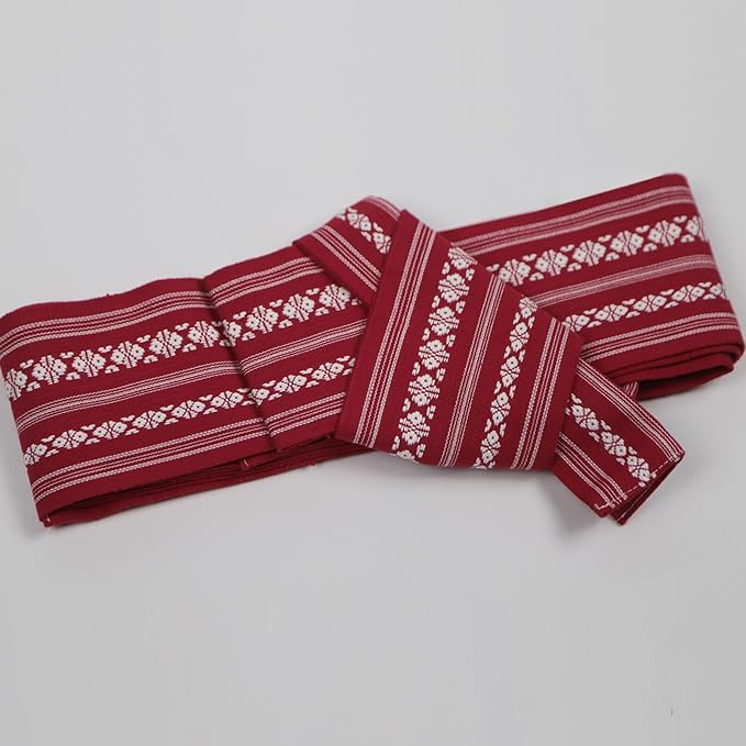 TOUWA Cotton Obi – Kenjo Pattern, Easy-Fit Kimono Belt (Available in 8 Colors)