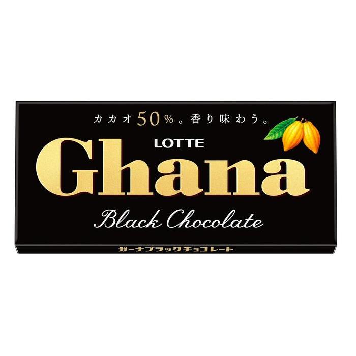 Lotte Ghana Black Chocolate (50g): A Bold and Smooth Dark Chocolate Experience