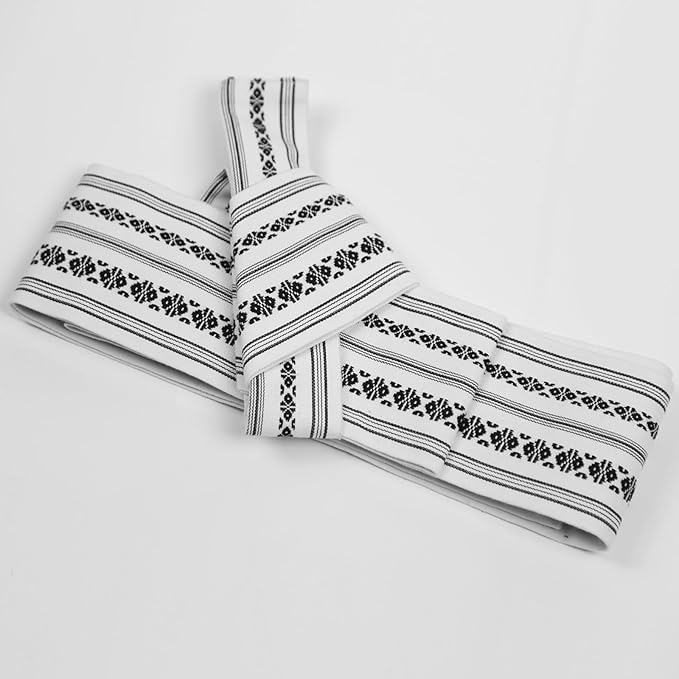 TOUWA Cotton Obi – Kenjo Pattern, Easy-Fit Kimono Belt (Available in 8 Colors)