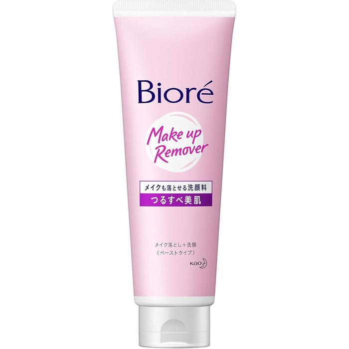 Bioré Facial Cleanser with Makeup Removal – Smooth & Moist Skin Paste Cleanser 210g (With Alcohol)