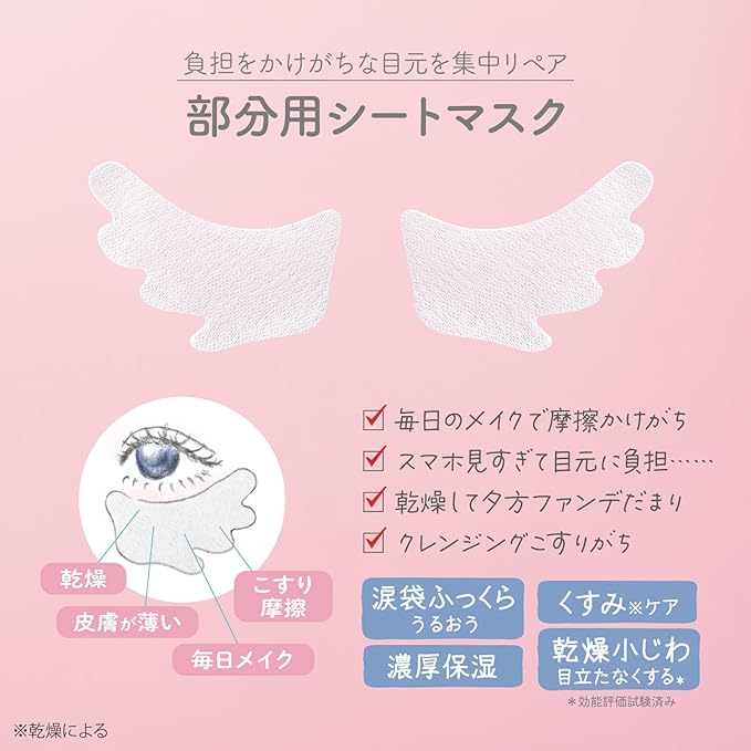 KOSE Clear Turn Sorry Bare Skin Spot Care Mask (60 Sheets) | Intensive Moisture Eye Patch [Alcohol-free]