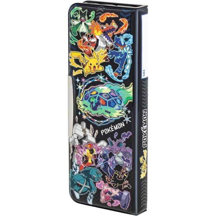 Showa Note – Pokémon Pencil Case (Thin, Double-Sided Opening, Black)