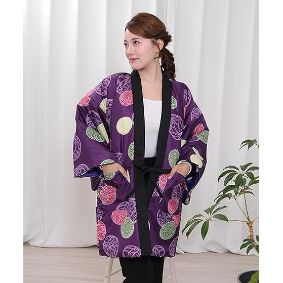 Winter Hanten Jacket – Cotton-Padded, Reversible, Warm and Stylish PURPLE