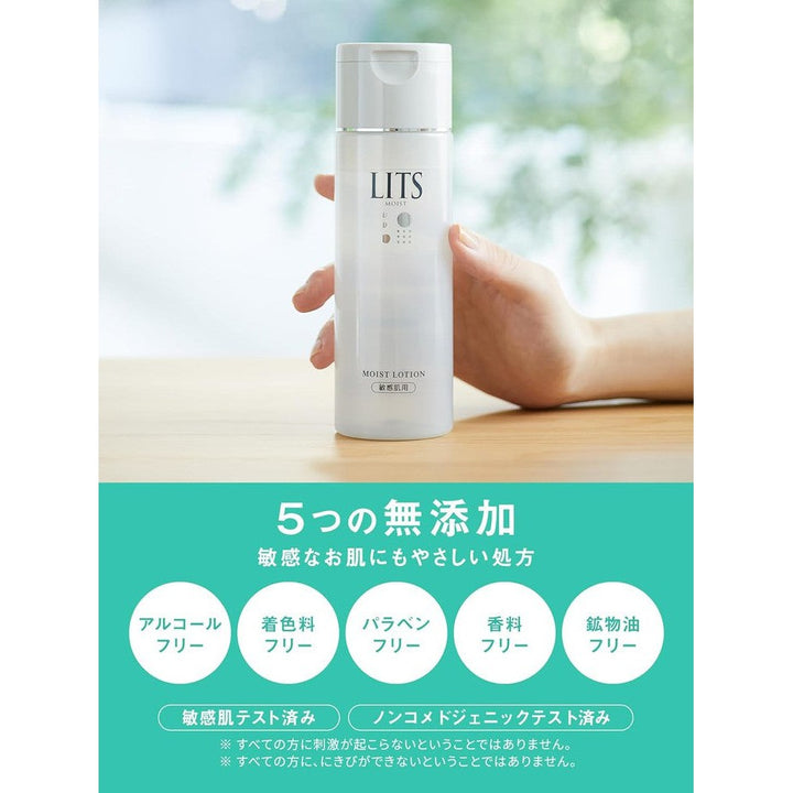 LITS Moist N Lotion [Hydrating Toner for Sensitive Skin With CICA and Ceramides] 190ml (No Alcohol)