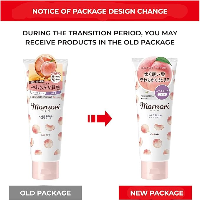 MOMORI - Cream for dry hair with peach oil 150g [With alcohol]