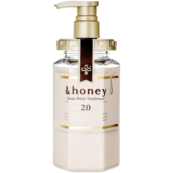 &Honey Deep Moist Hair Treatment - Deeply moisturizing hair conditioner based on honey 445ml [Alcohol-free]